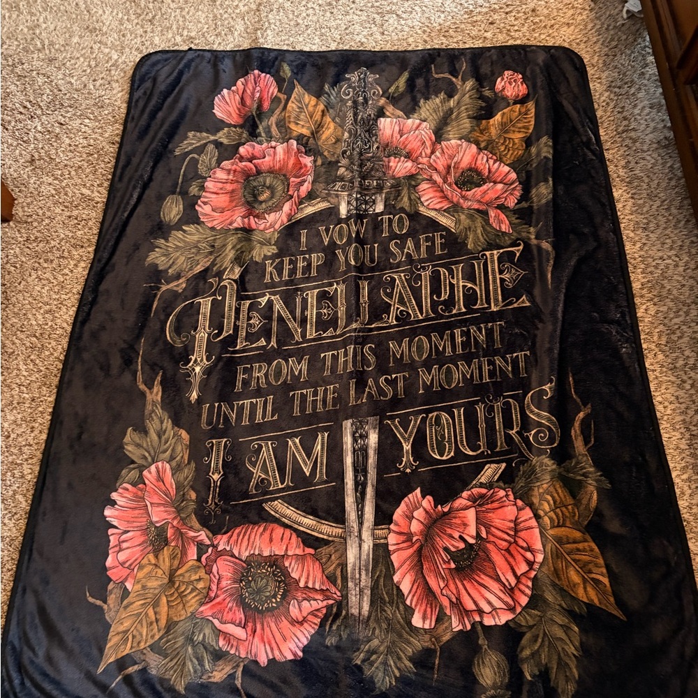 Bookish Box Throw blanket From Blood and Ash